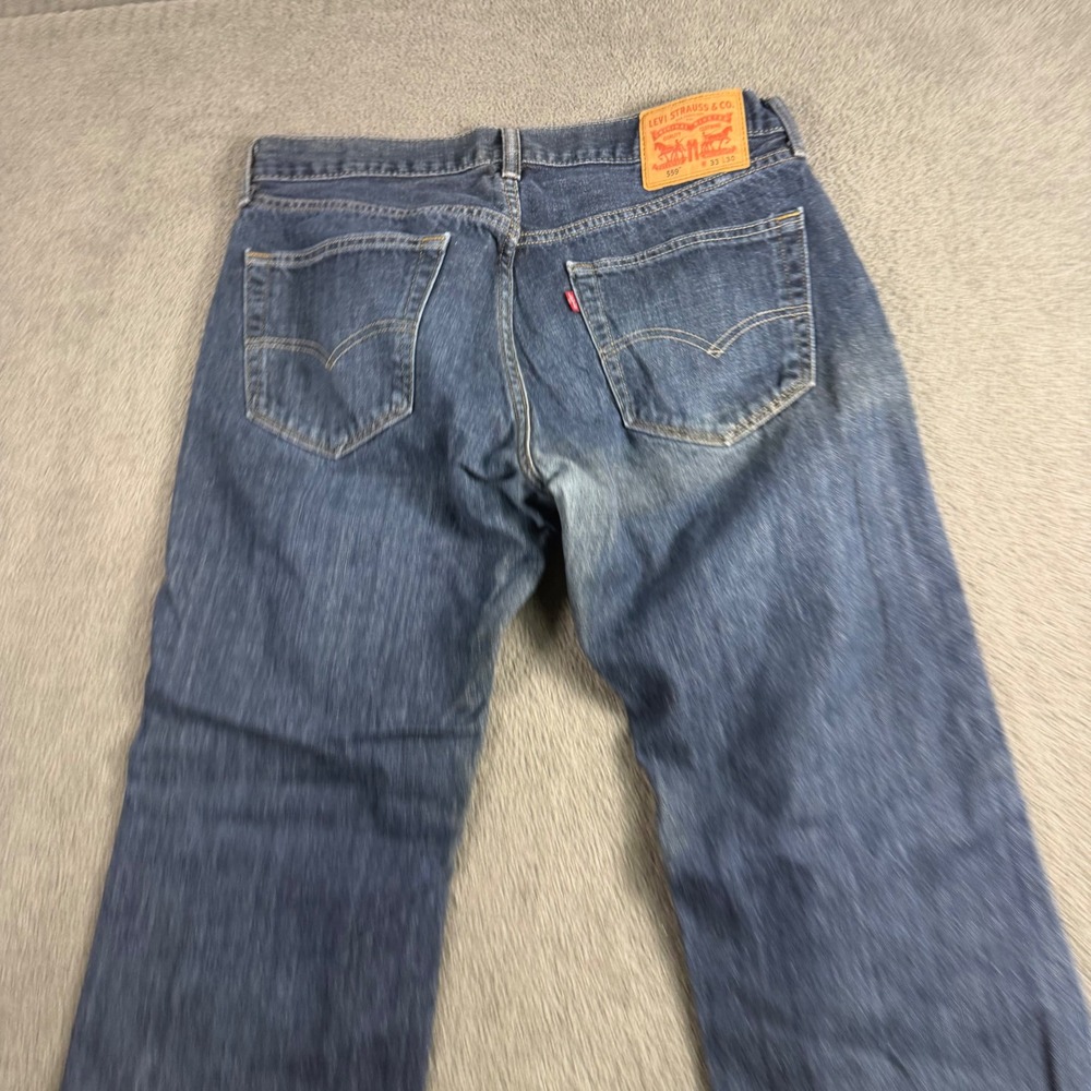 Levis 559 Relaxed Straight Jeans Mens 33x30 Medium Wash Blue Denim Pants